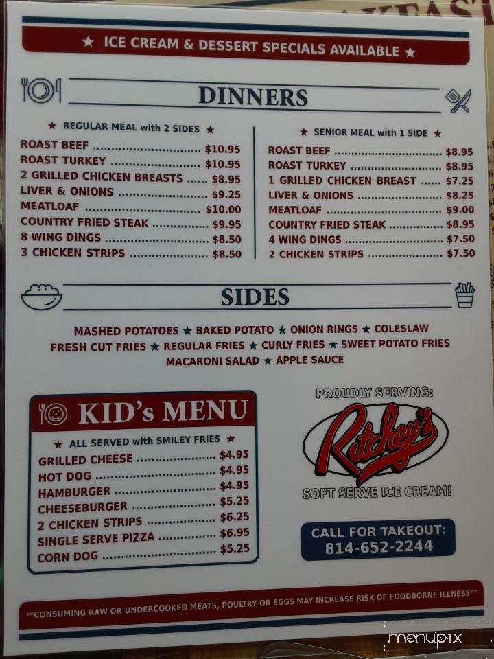 Corral Drive In - Everett, PA menu_pic