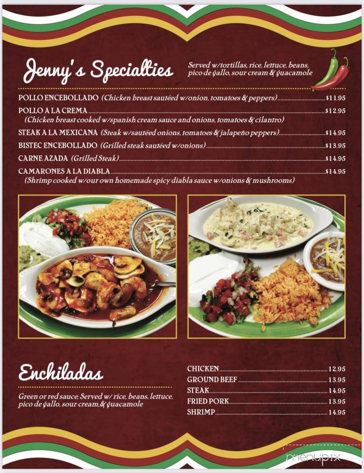 Jenny's Family Restaurant - Taneytown, MD menu_pic