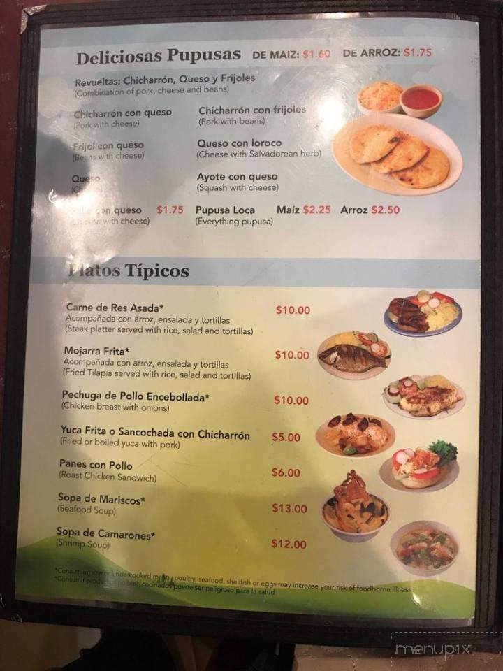 Pupuseria Dona Azucena - Manassas, VA menu_pic