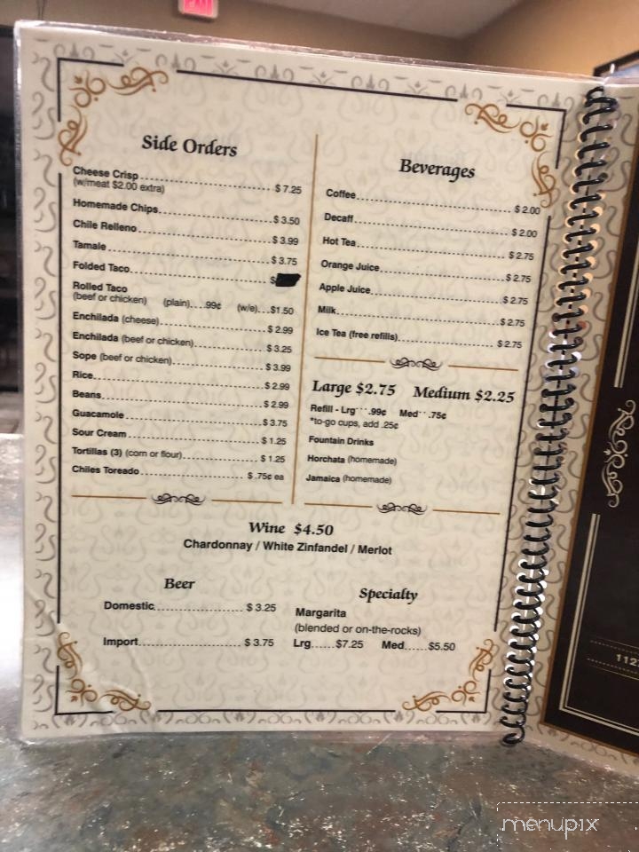 Los Manjares Restaurant - Yuma, AZ menu_pic