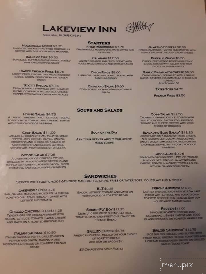 Lakeview Inn - Dowagiac, MI menu_pic