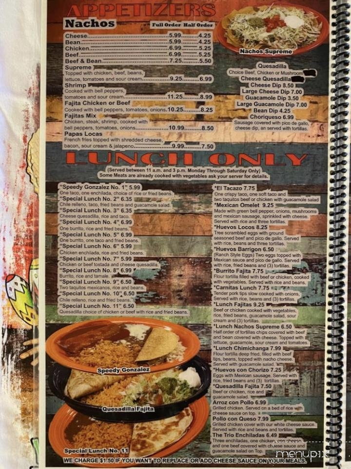 Senor Barrigas - Savannah, MO menu_pic