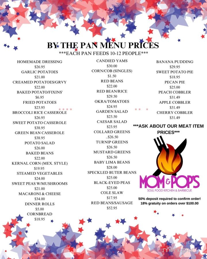 Mom & Pop's Soul Food Kitchen & Barbecue - Meridian, MS menu_pic