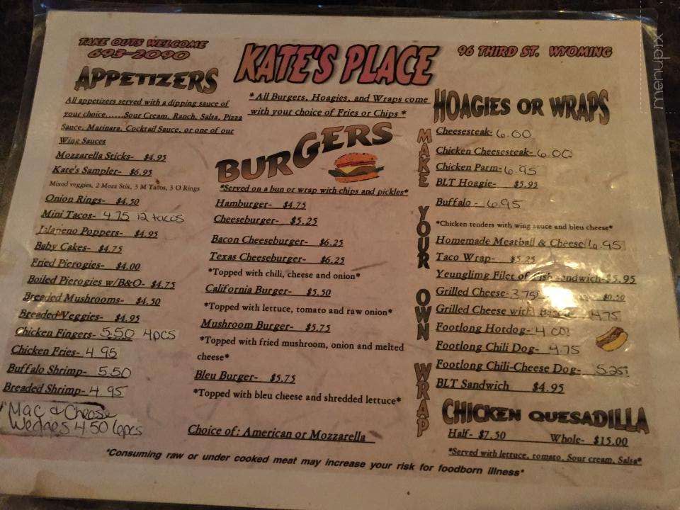 Kate's Place - Wyoming, PA menu_pic