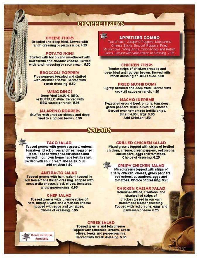 Chaps - Armada, MI menu_pic