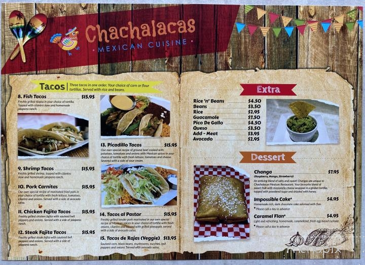 Chachalacas - Regina, SK menu_pic