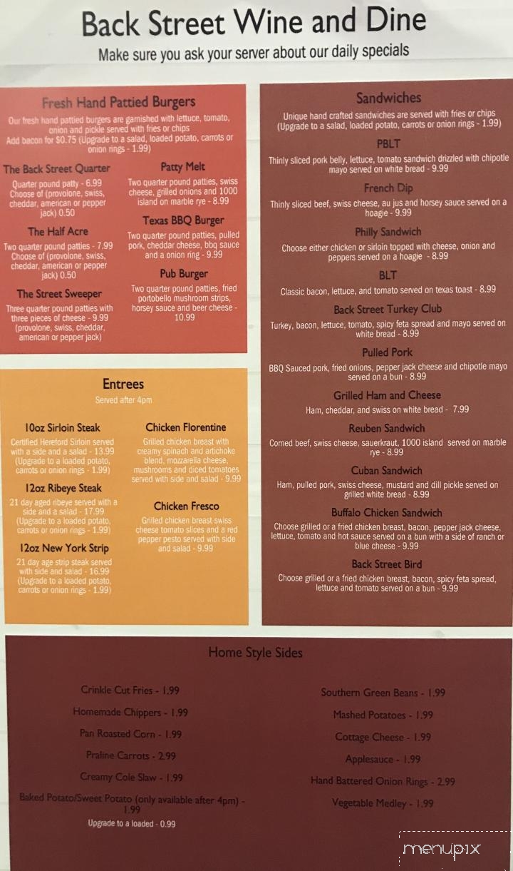 BackStreet Wine And Dine - Hecker, IL menu_pic
