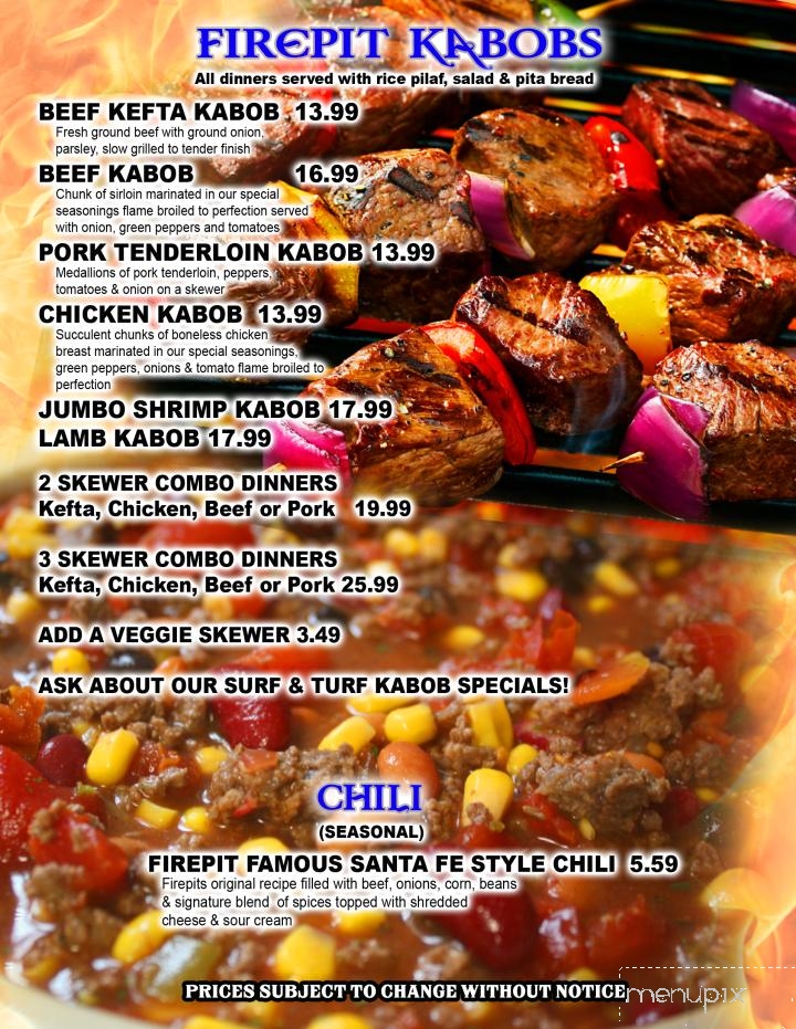 Firepit Rotisserie and Grill - Hanover, PA menu_pic