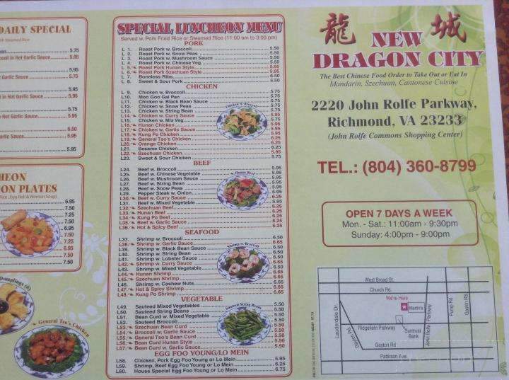 New Dragon City - Richmond, VA menu_pic