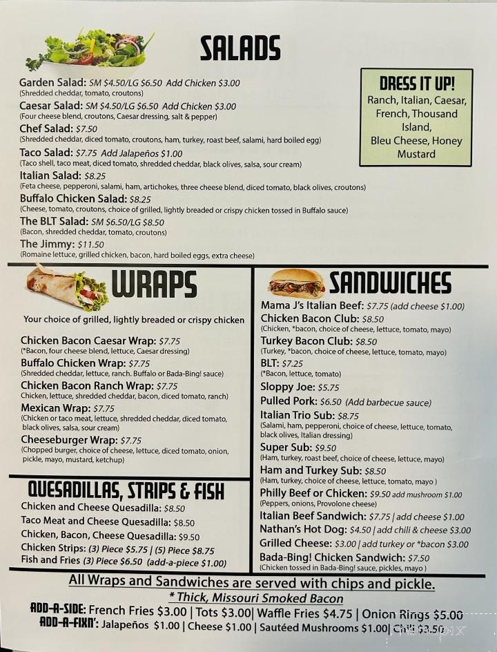 5th Street Billiards Bar & Grill - Dupo, IL menu_pic
