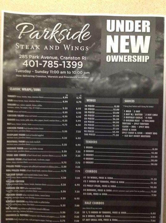 Parkside Steak & Wings To Go - Cranston, RI