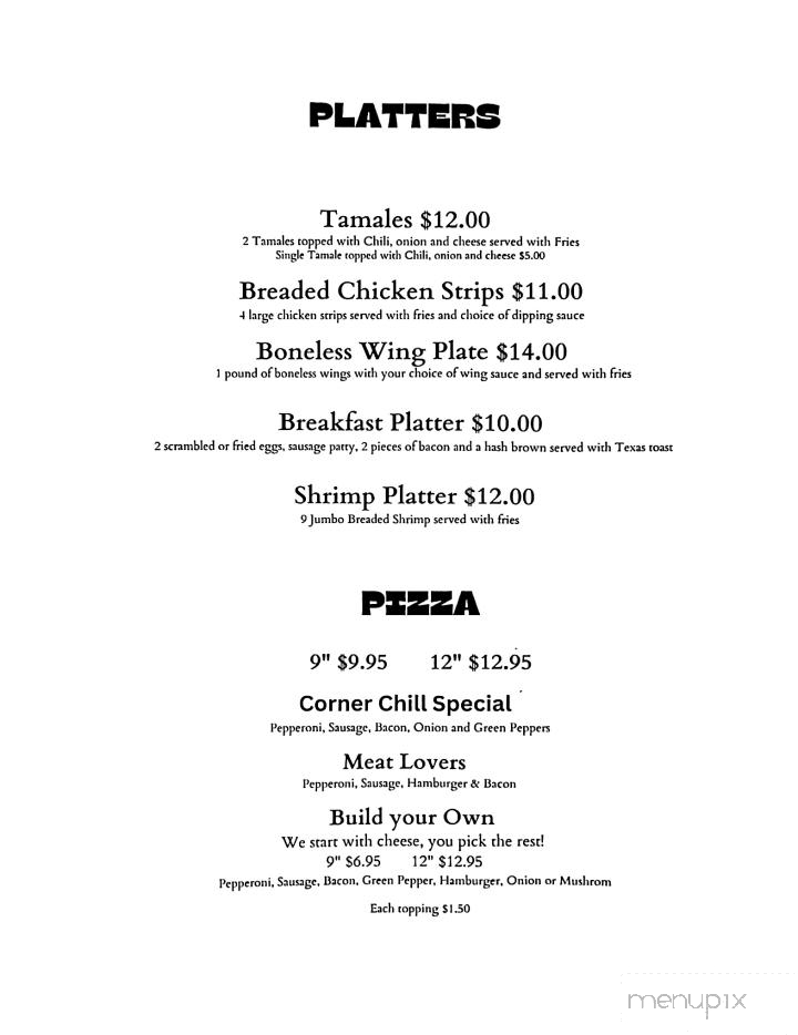 The Corner Chill & Grill - Belleville, IL menu_pic