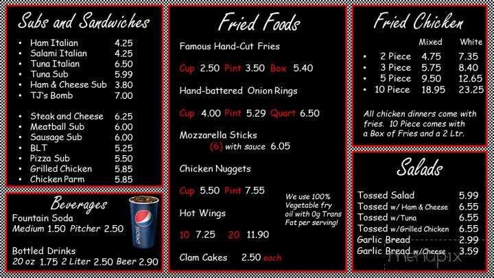 T J's Pizza - Biddeford, ME menu_pic