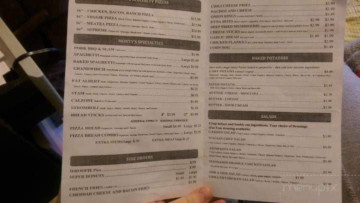 Monty's Pizza - Chesapeake, OH menu_pic