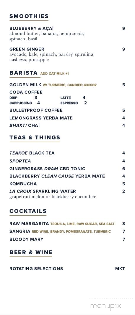 Vital Root - Denver, CO menu_pic