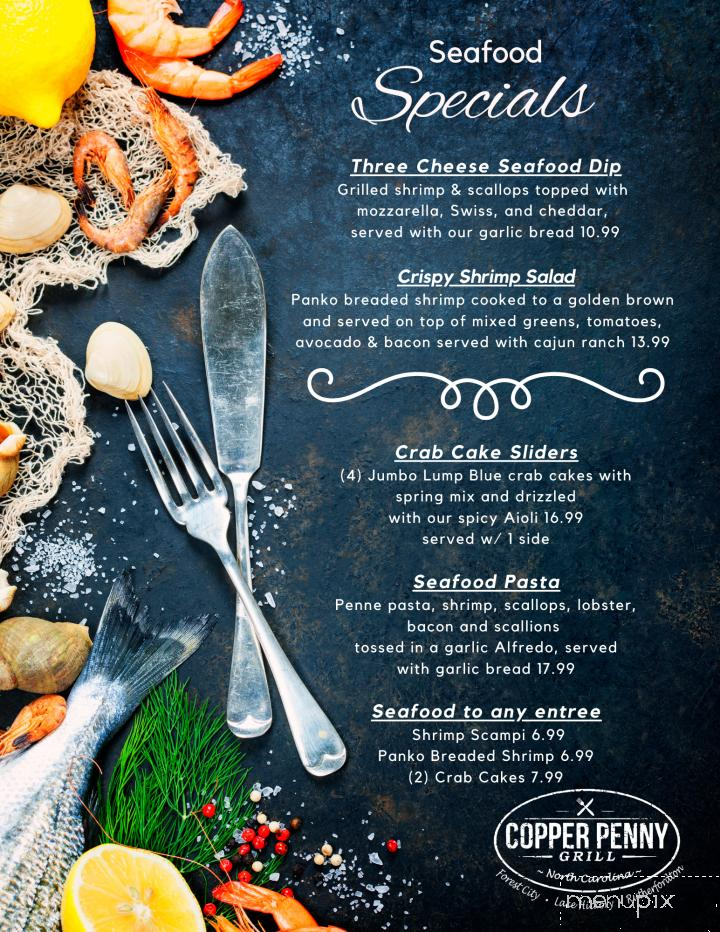 Copper Penny Grill - Forest City, NC menu_pic