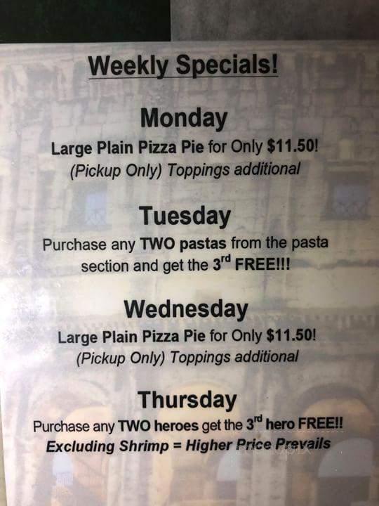 Little Joe's III - East Setauket, NY menu_pic