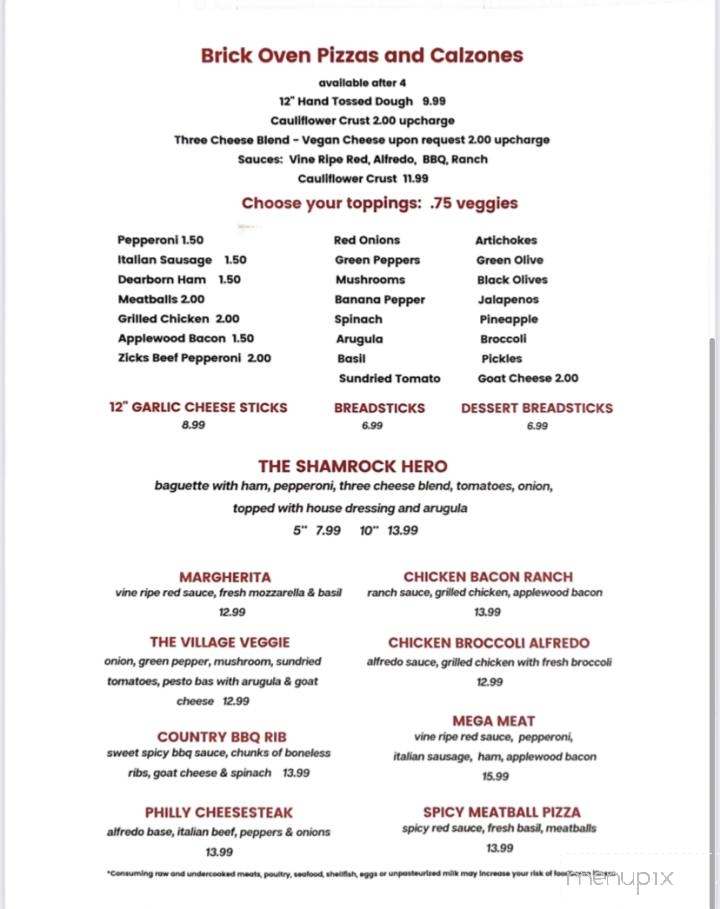 AJ's Uptown Bar & Grill - Berrien Springs, MI menu_pic