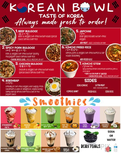 Korean Bowl - Roy, UT menu_pic