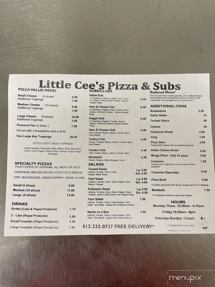 Little Cee's Pizza & Subs - Terre Haute, IN