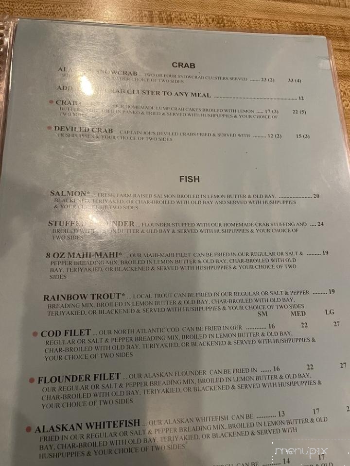 Mike's Inland Seafood - Boone, NC menu_pic