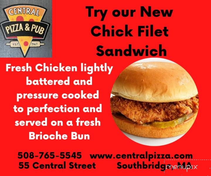 Central Pizza & Pub - Southbridge, MA menu_pic