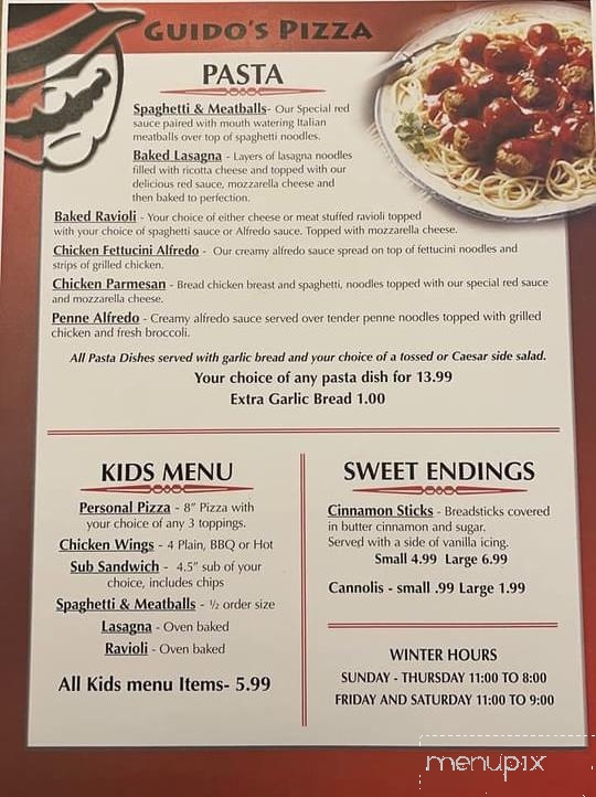 Guido's Pizza - Prescott Valley, AZ menu_pic