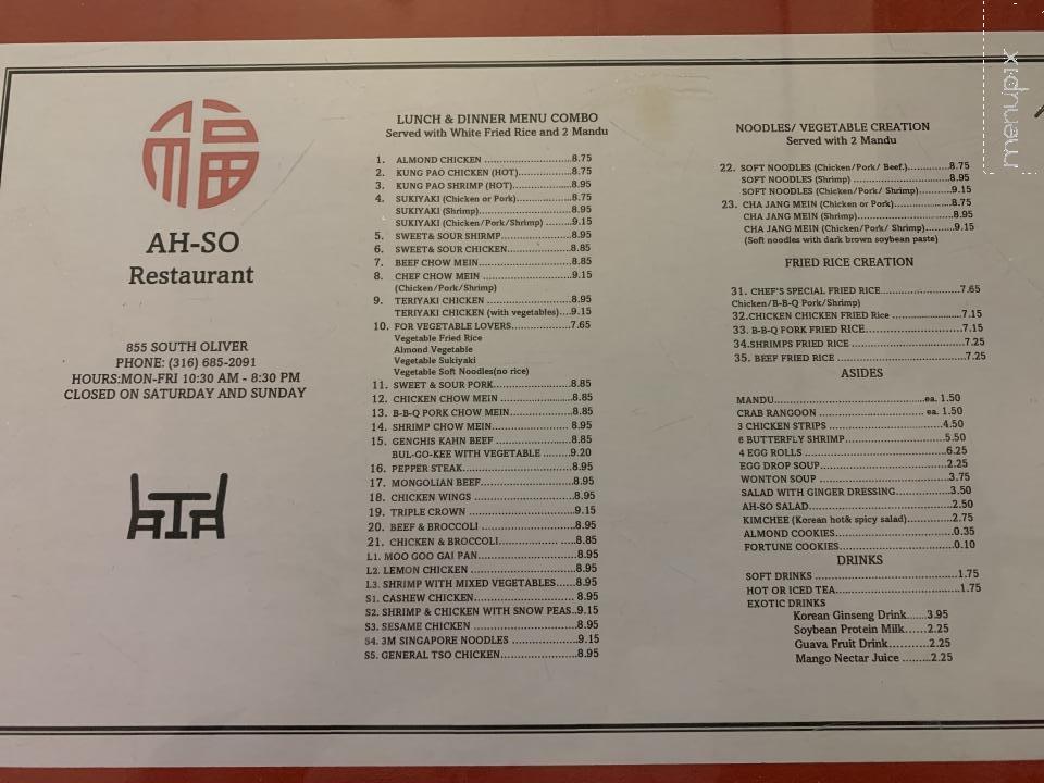 Ah-So Oriental Restaurant - Wichita, KS