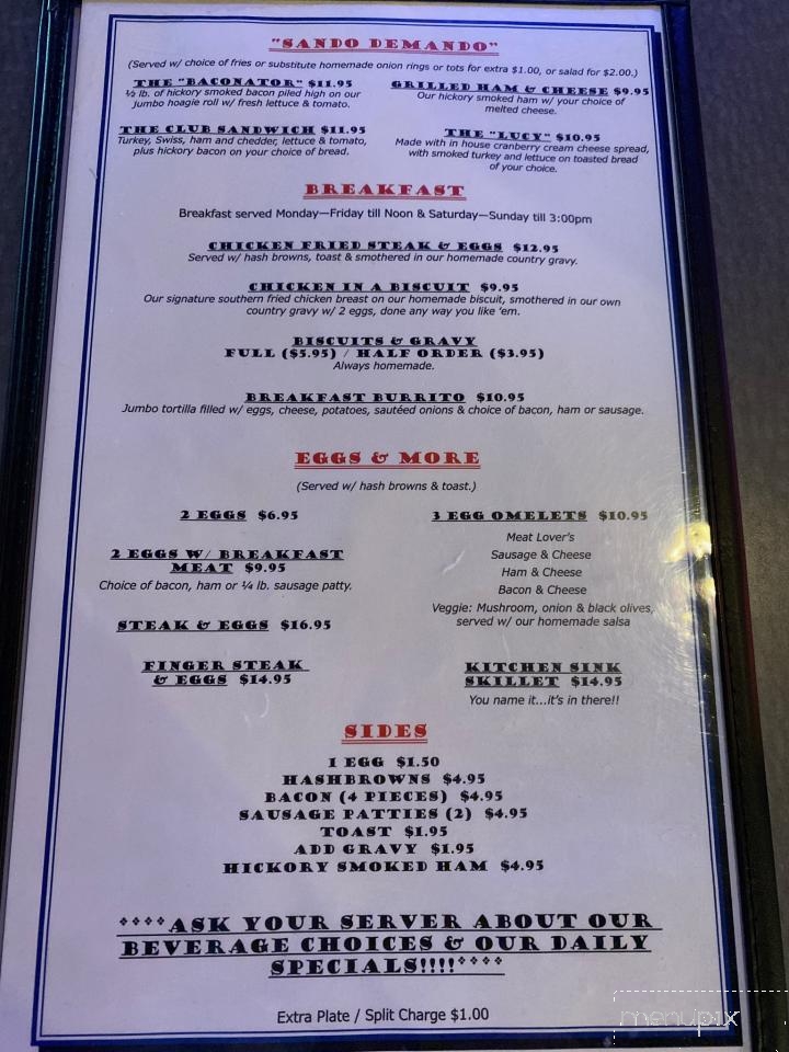 Sharkys Pub & Grub - Springfield, OR menu_pic