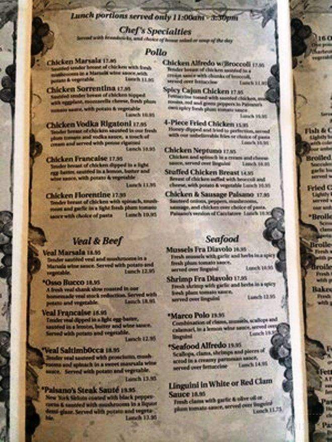 Paisanos Restaurant & Pizzaria - Southampton, MA menu_pic