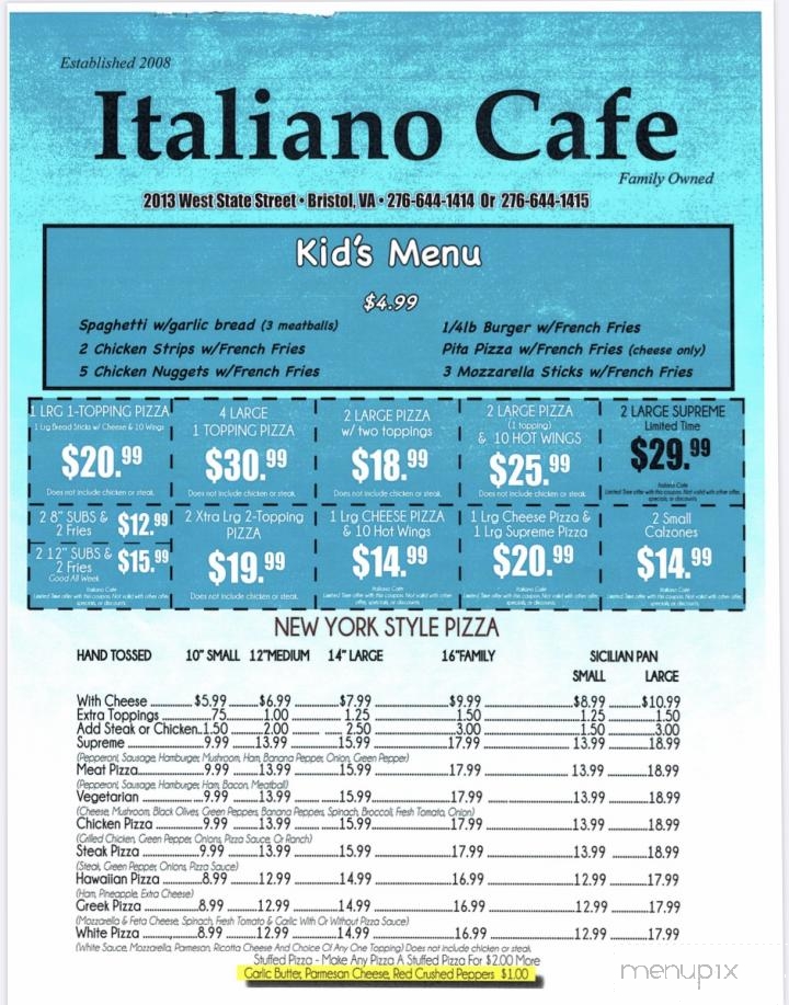 Italiano Cafe - Bristol, VA