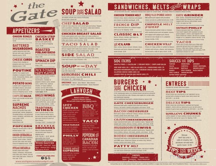 Southgate Casino Bar & Grill - Grand Forks, ND menu_pic