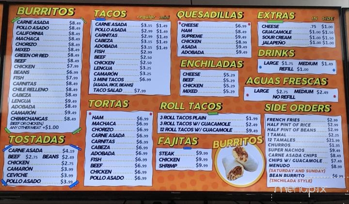 Mi Pueblito Mexican Food - Glendale, AZ menu_pic