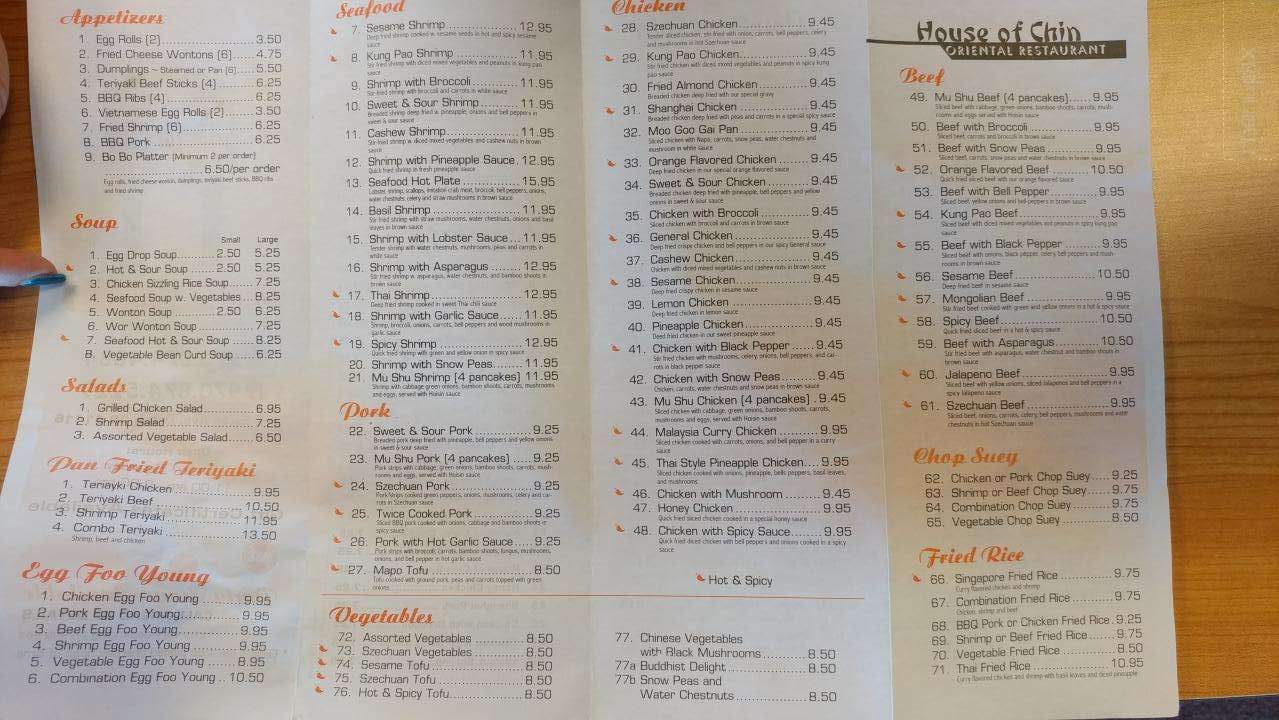 House of Chin - Delta, CO menu_pic