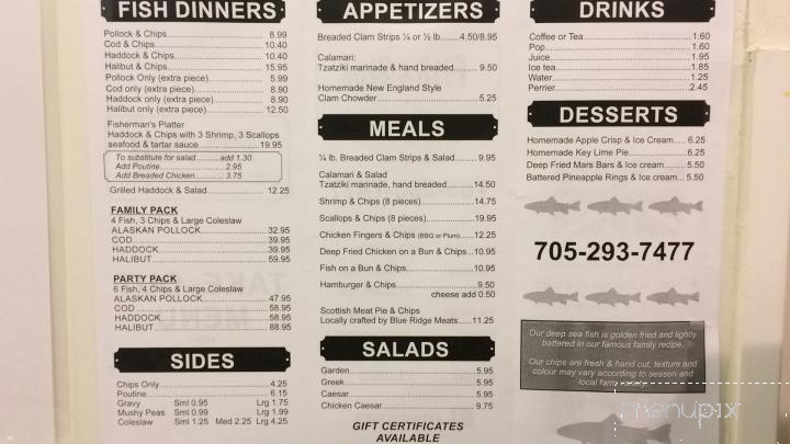 Fish and Sips - Collingwood, ON menu_pic