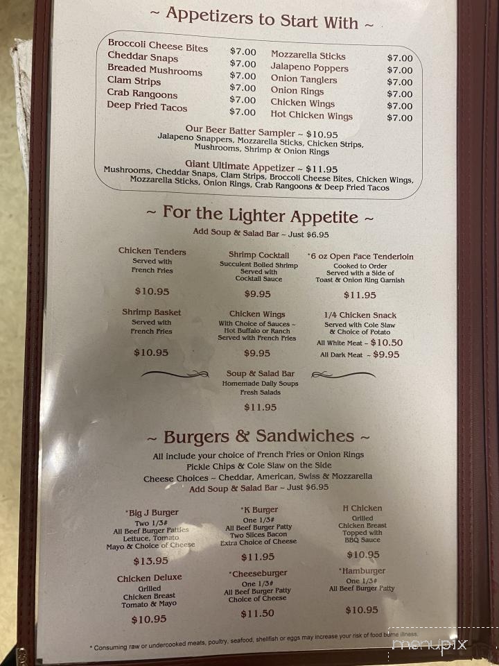 Bob & Laura's Supper Club - Pound, WI menu_pic