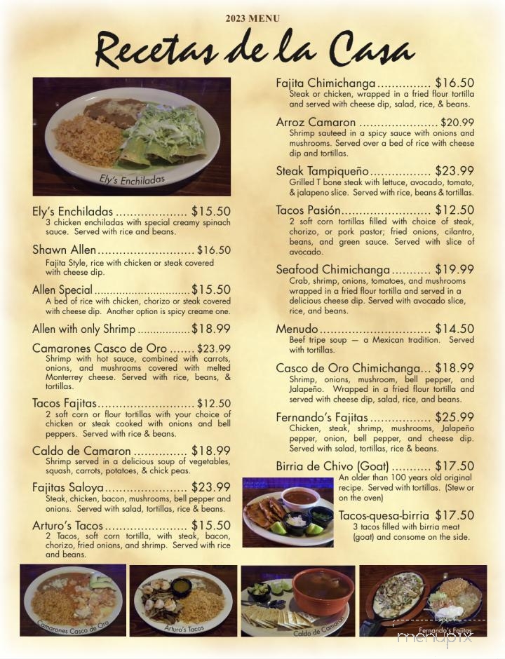 Fernandos Place - Kewanee, IL menu_pic
