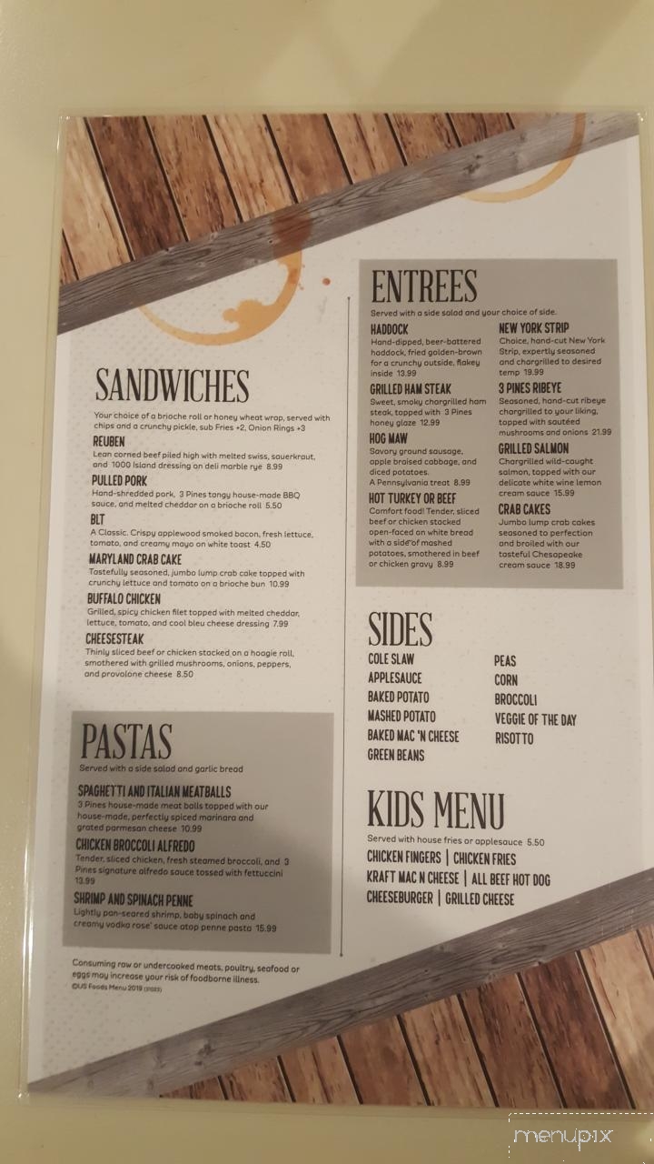 Three Pines - Mount Holly Springs, PA menu_pic