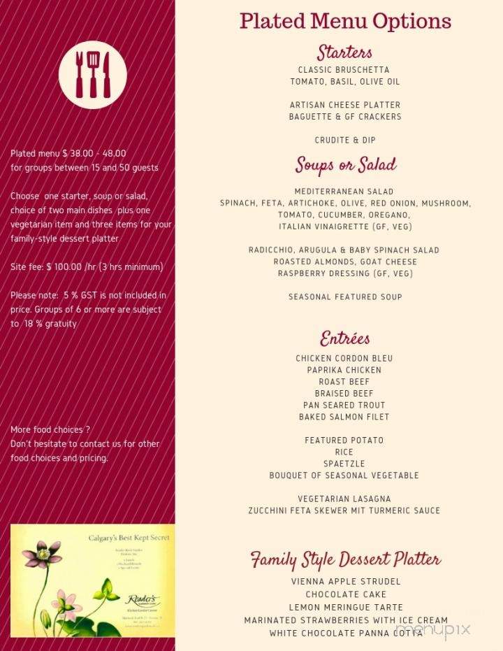 Reader's Garden Cafe - Calgary, AB menu_pic