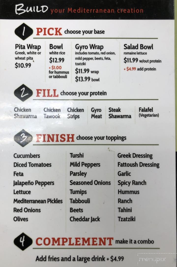 Mediterranean Station - Orion charter Township, MI menu_pic