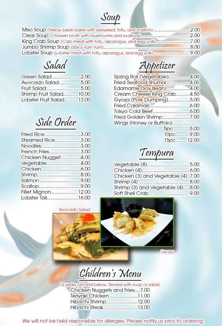 Kimono Kin - Beckley, WV menu_pic