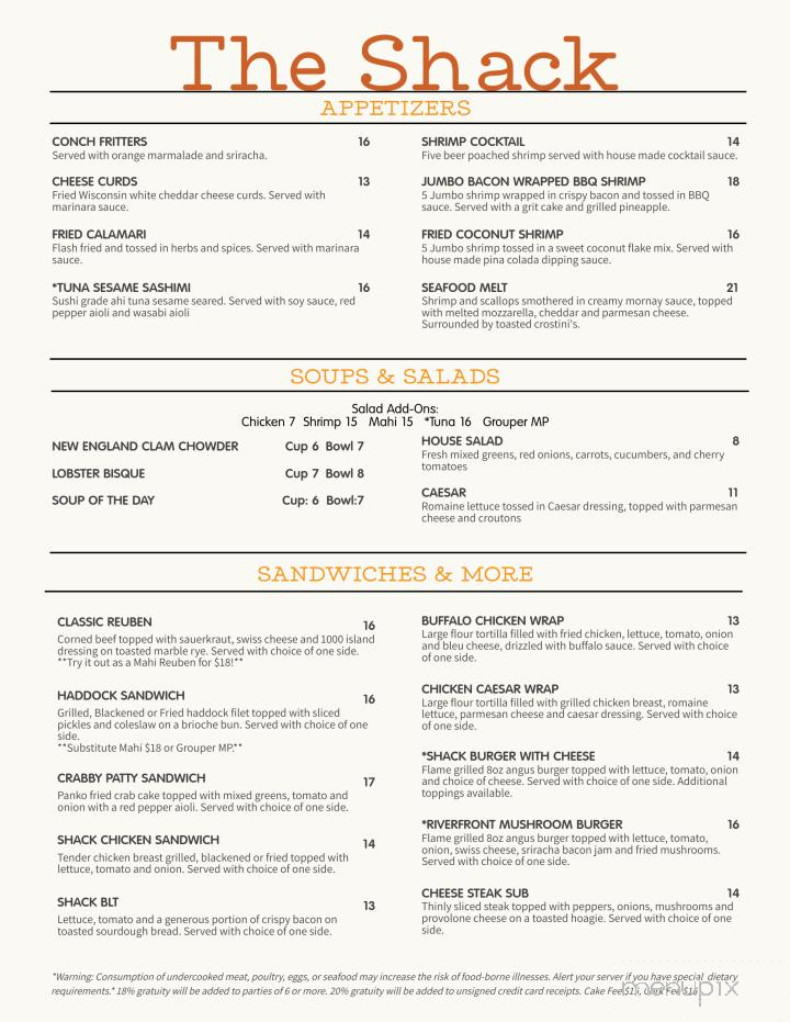 The Shack Seafood Restaurant - Palm Bay, FL menu_pic