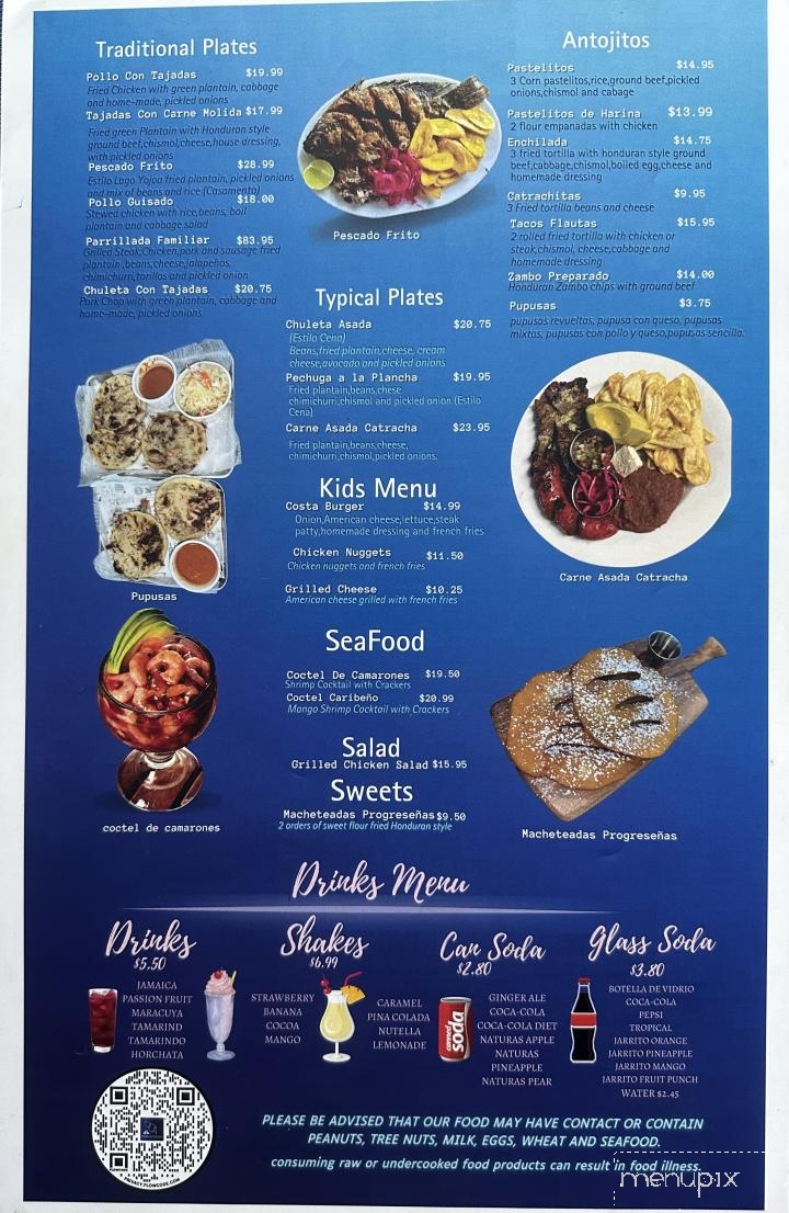 504 Honduran Cuisine - W Hartford, CT menu_pic