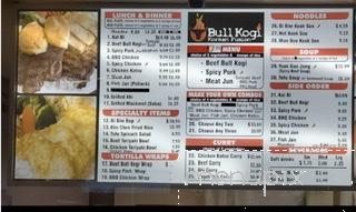 Bull Kogi Korean Fusion Restaurant - Kaneohe, HI menu_pic