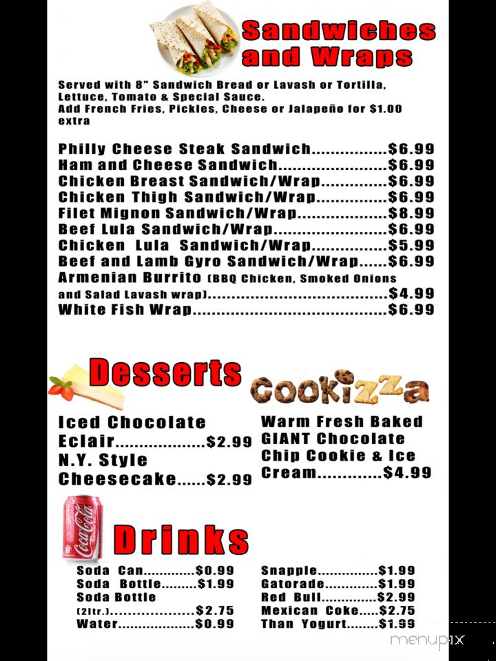Kebab and Pizza Time - Van Nuys, CA menu_pic