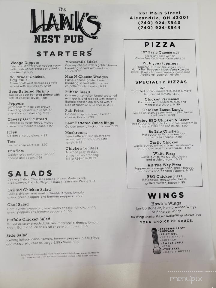 Hawks Nest Pub - Alexandria, OH