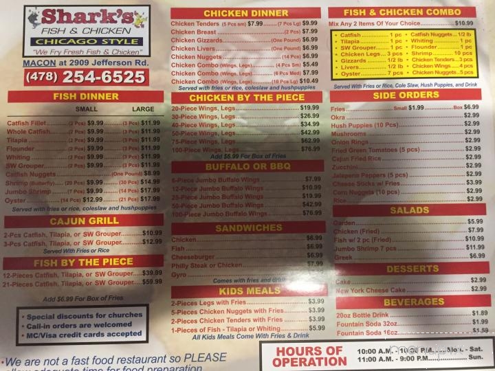 Shark's Fish & Chicken Chicago - Macon, GA