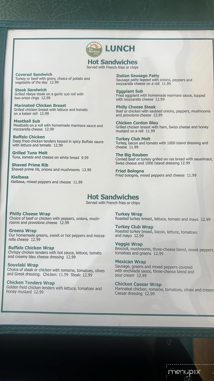 Top of the Morning Cafe - Utica, NY menu_pic