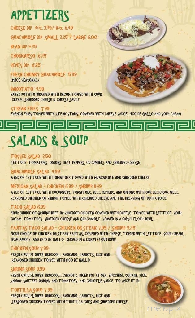 Pepe's Mexican Grill - Jamestown, KY menu_pic