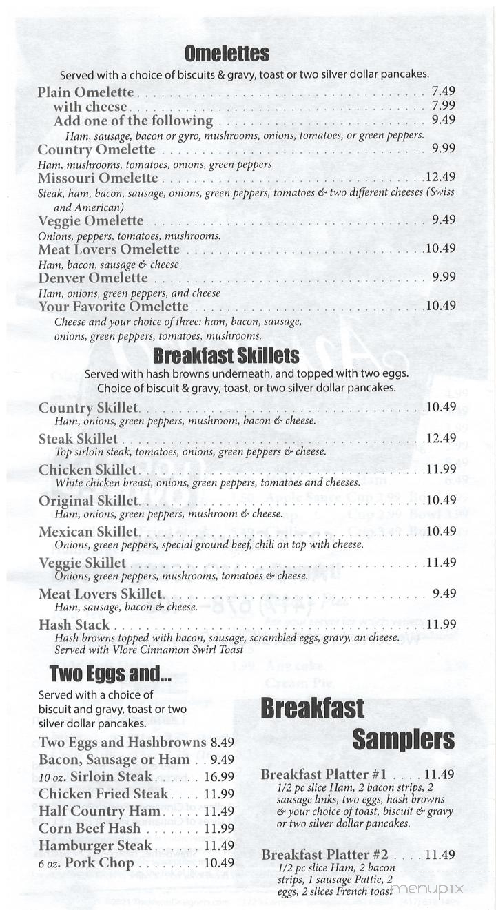 Aurora Family Restaurant - Aurora, MO menu_pic